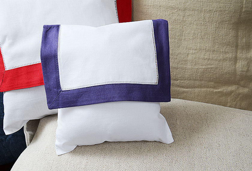 Mini Hemstitch Baby Envelope Pillows 8x8" Imperial Purple color